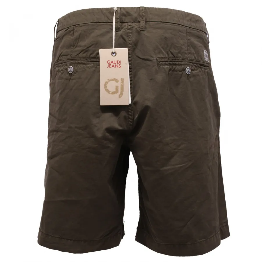 2474Y bermuda uomo GAUDI' JEANS green cotton short pant
