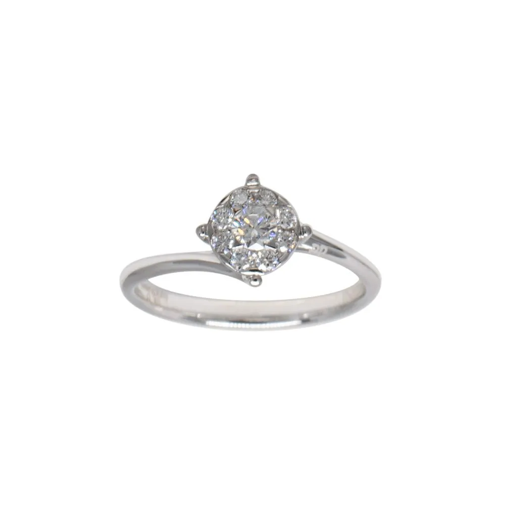 Anello Davite & Delucchi in Oro Bianco con Diamante – AA 031369 0S