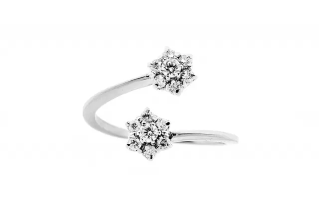 Anello Fantasia Grama & Mounier con Diamanti da 0.36ct in oro bianco 18kt GM059