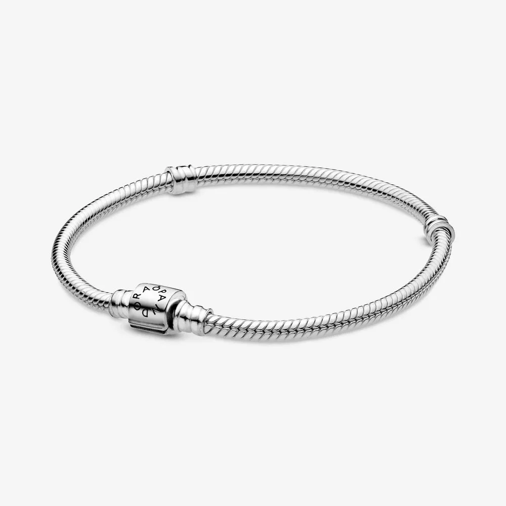 Bracciale Pandora Moments con Maglia Snake e Chiusura a Barile 598816C00