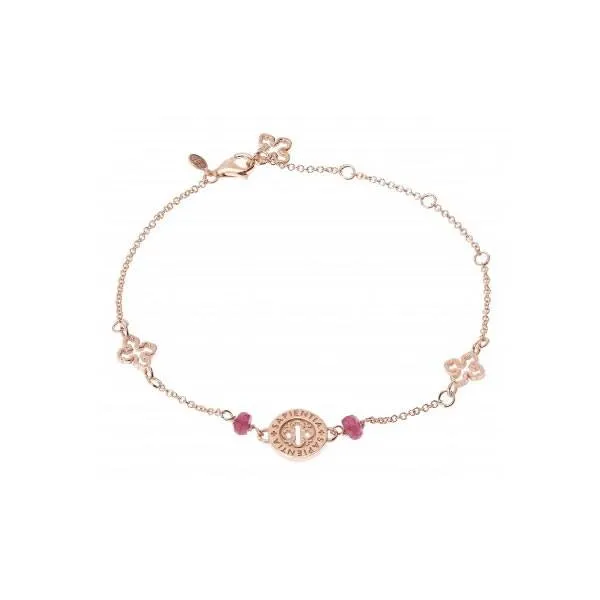 BRACCIALE SAPIENTA IN ORO ROSA 9KT E RUBINI