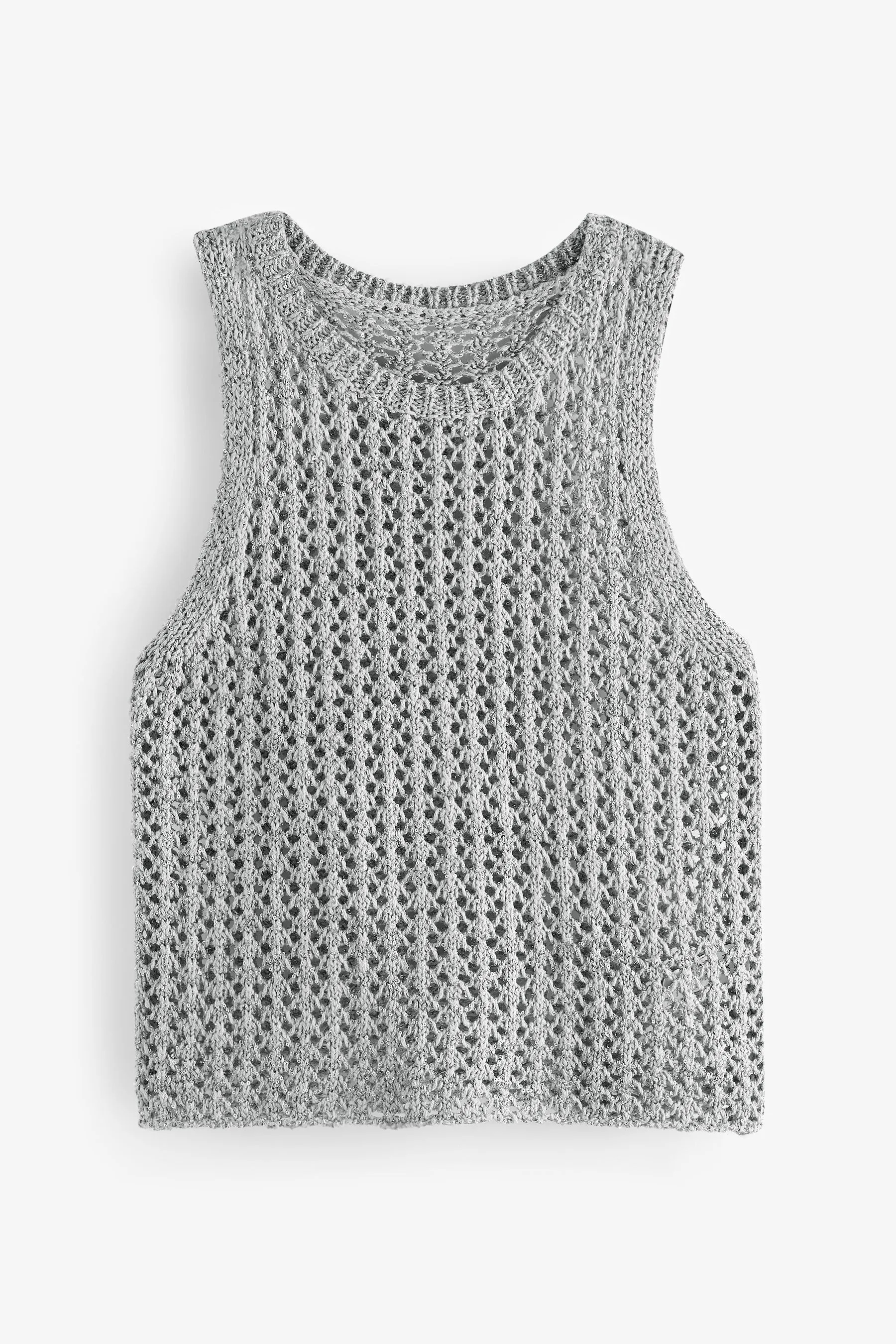Canotta Paillettes lavorata a maglia