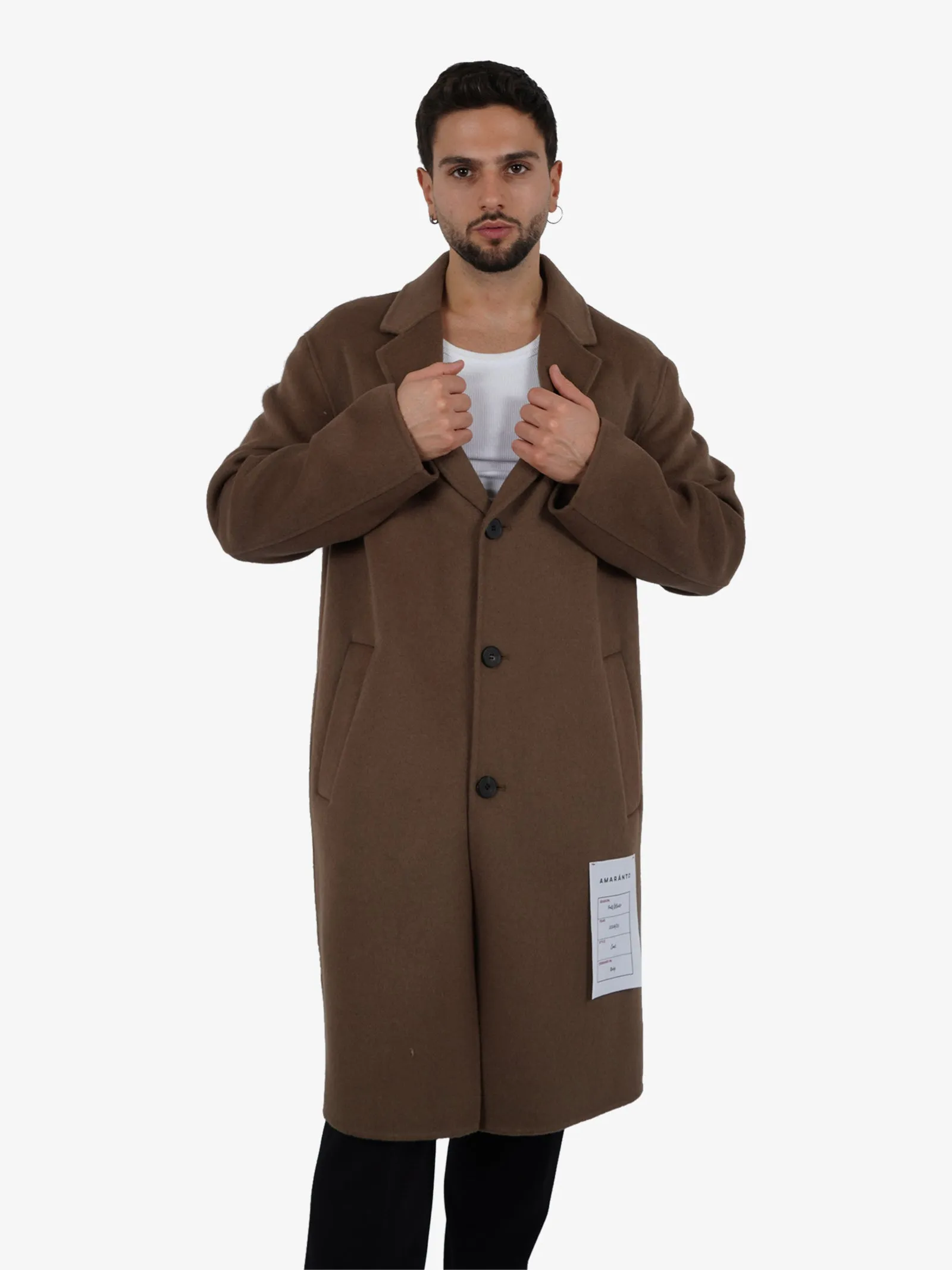 Cappotto outdoor uomo lana verde