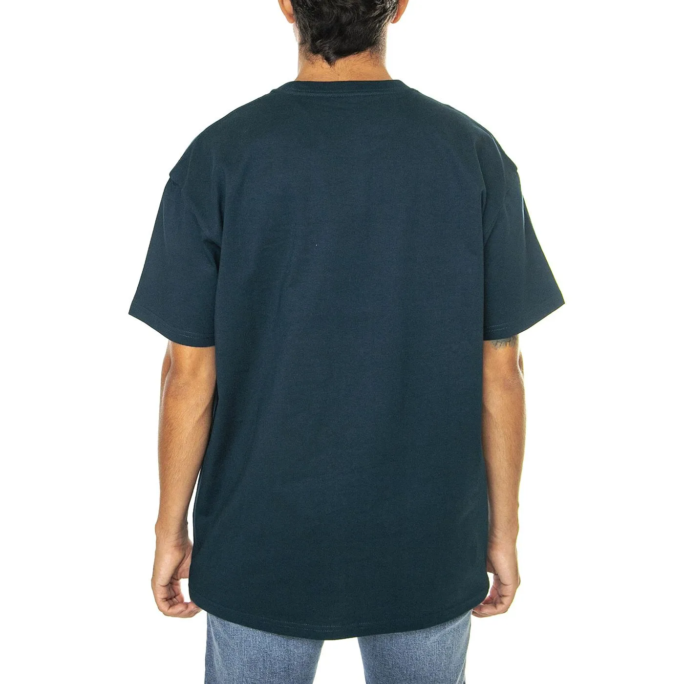 CARHARTT WIP S/S Chase T-Shirt Duck Blue / Gold - Maglietta Girocollo Uomo Blu    
