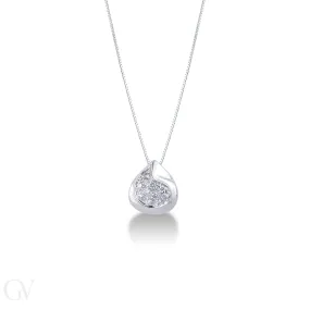 Collana in oro bianco 18k con diamanti