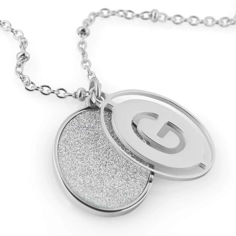 Collana Lettera G Lady Shine Acciaio Maglia Forzatina Rotonda 45 + 5 cm 1669831