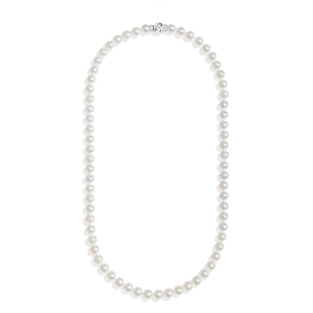 Collana Perle Oriente in Oro Bianco Recarlo
