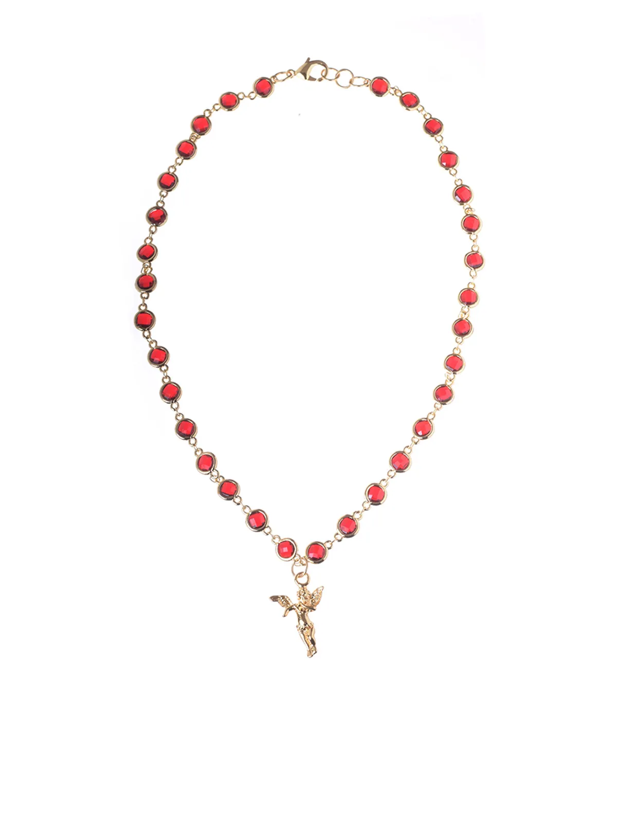 COLLANA ROSARIO ROSSO