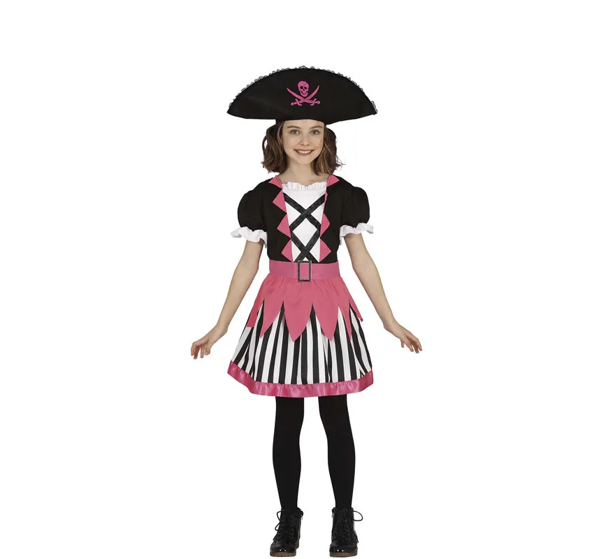 Costume da pirata rosa per bambina
