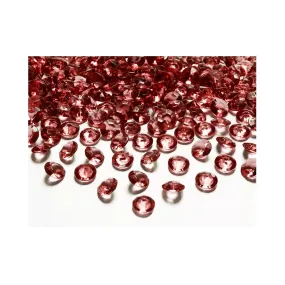 Diamantini, gemme, cristalli per Decorazioni tavola rosso cf da 100 pezzi