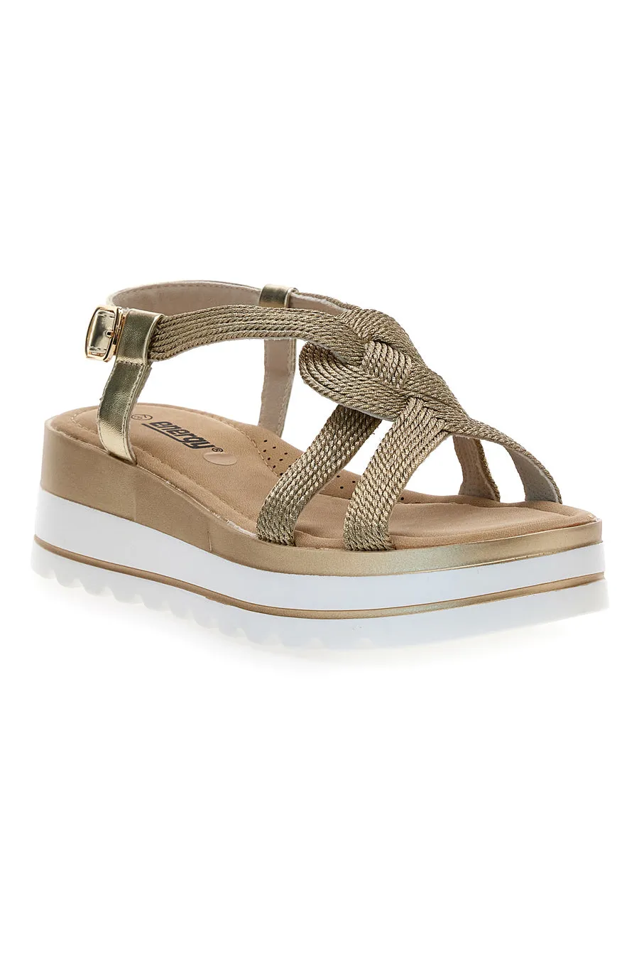   ENERGY Sandali Platino Con Platform di 5,5 Cm Energy 495