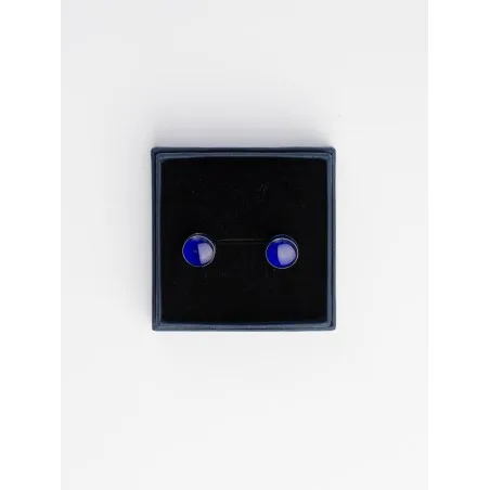 GEMELLI METALLO PIERCING BLU