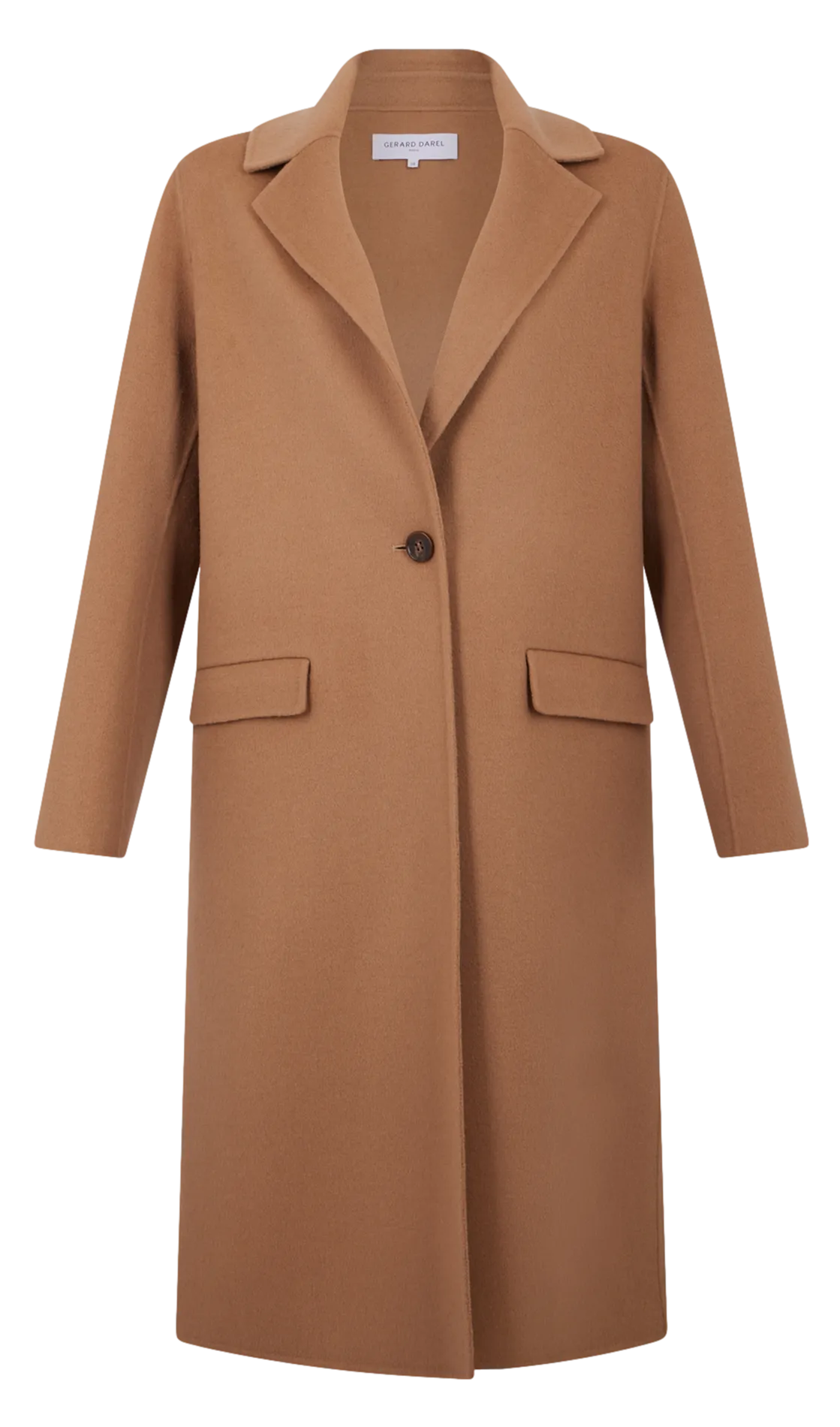  GERARD DAREL   LANAIA - Cappotto a uovo con revers in lana | Marrone