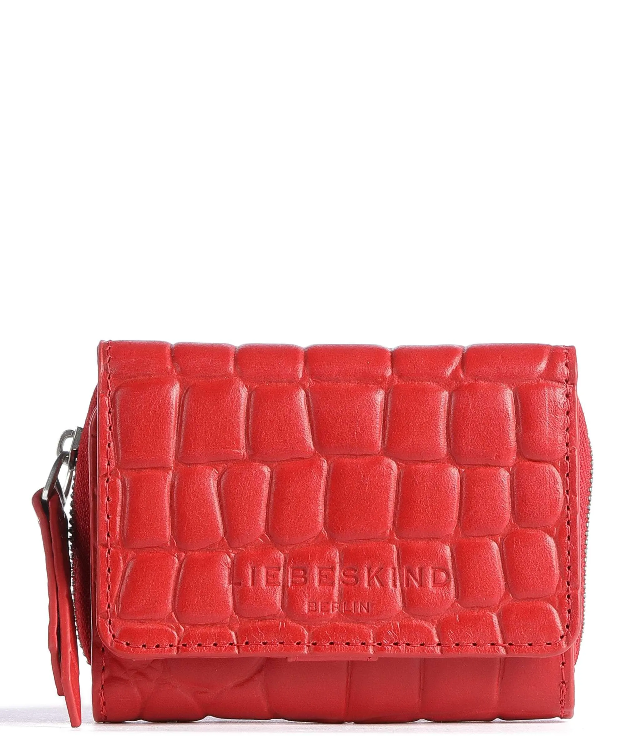  Liebeskind Pablita Waxy Croco Portafoglio pelle in rilievo rosso  