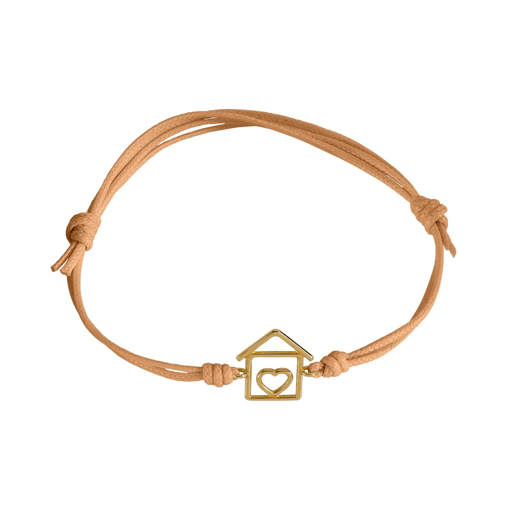 Marco Gerbella Orafi - Bracciale cordino con casa in oro giallo