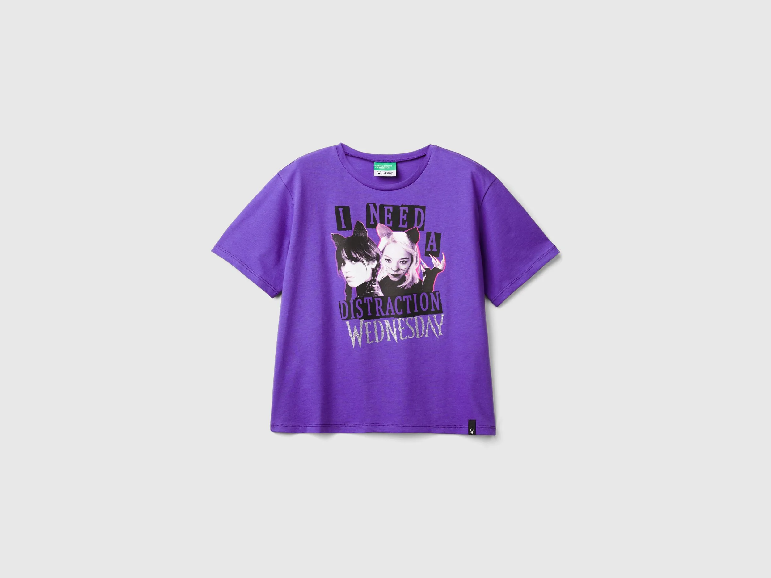 Nuovi arrivi T-shirt viola Mercoledì Addams