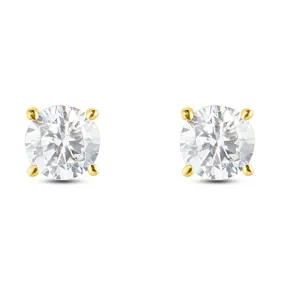 Orecchini Lobo Punto Luce Claire Oro Giallo 375/1000 Cubic Zirconia Bianco 1412071