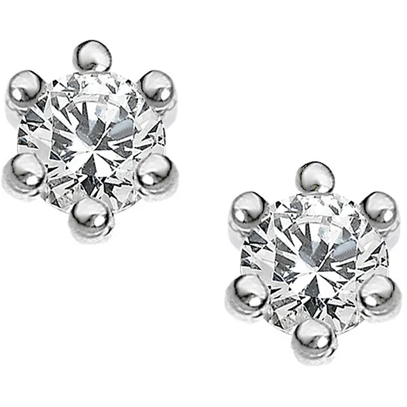 orecchini Punto Luce oro Bianco Comete Prestige