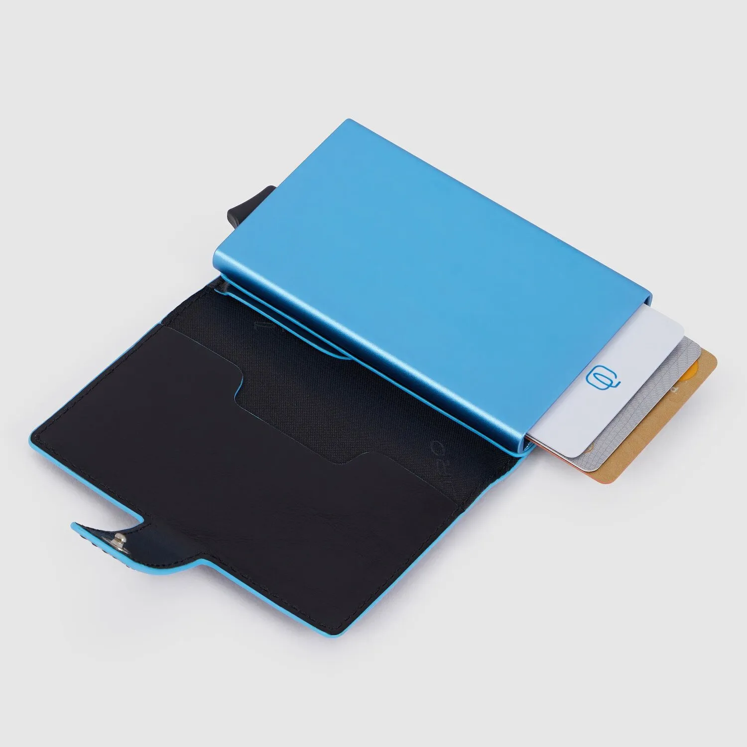 Piquadro B2 Custodia per carta di credito Protezione RFID Pelle 6.5 cm