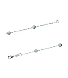 Raggi Bracciale 5 Diamanti 0,25ct Oro Bianco 18kt