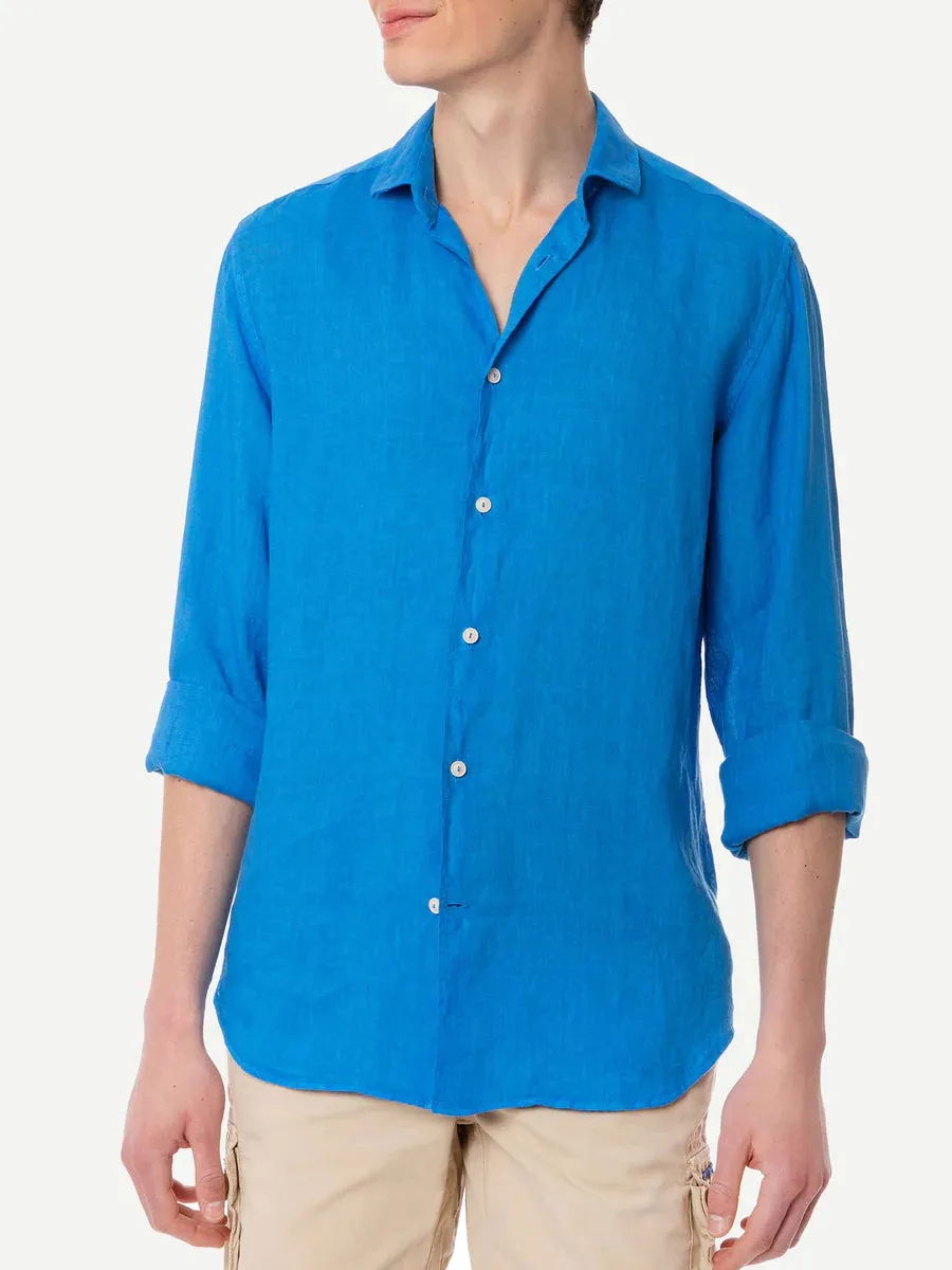 Regular Fit Linen Shirt / Bluette