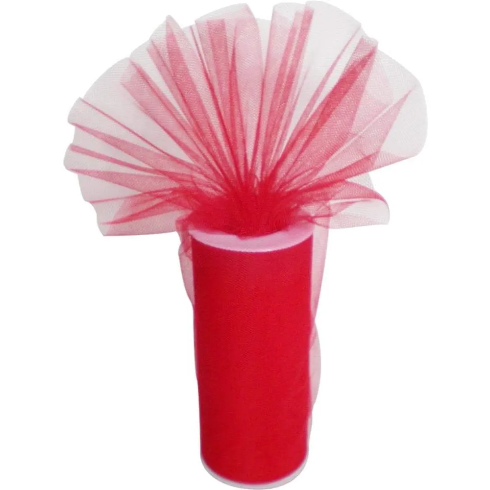 Rotolo di Tulle Rosso per Natale e per Matrimonio 25 cm x 100 mt