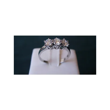 SARNIORO Anello da donna modello trilogy in oro bianco 9Kt 