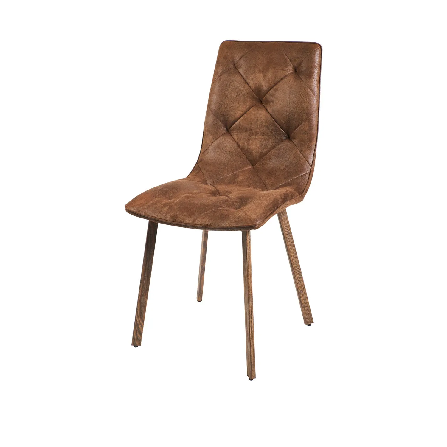 Sedia con impunture 43,584x42 cm - marrone 