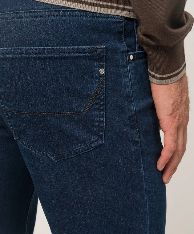 Stefano Ricci Jeans blu con patch logo MFT43B1270ST20BL