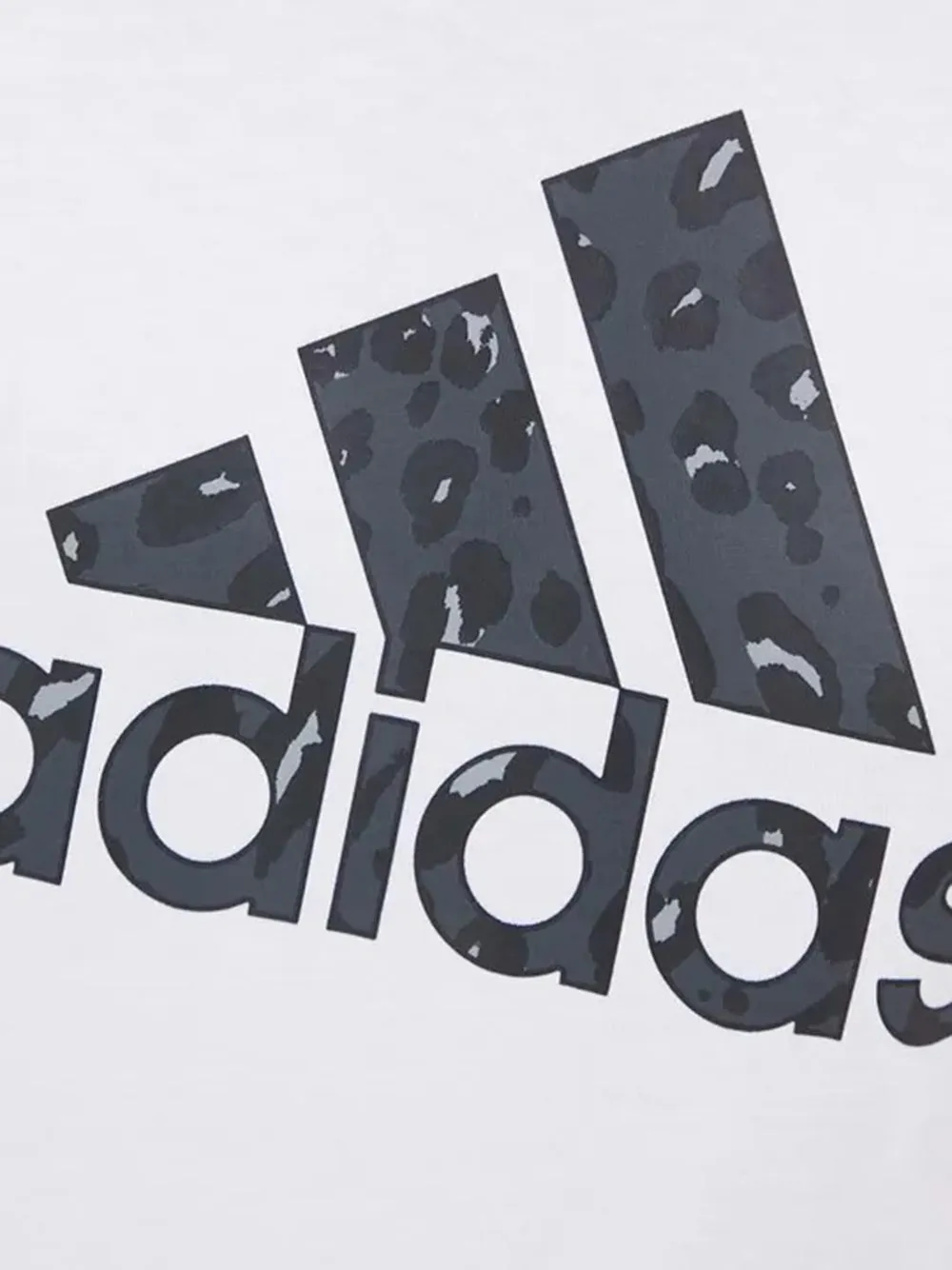 T-Shirt Adidas Big Logo Animalier bianco nero