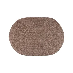 Tappeto ovale tessuto a mano - marrone 200x140 cm 