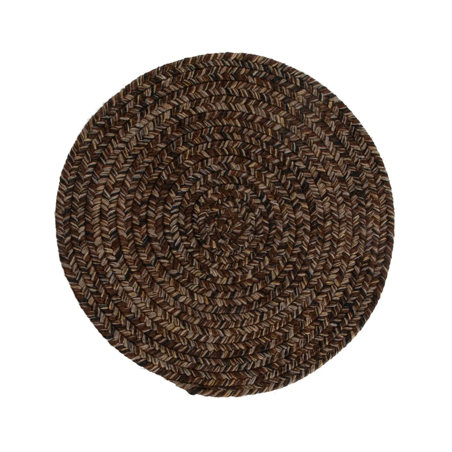 Tappeto tondo tessuto a mano - marrone diametro 120 cm 