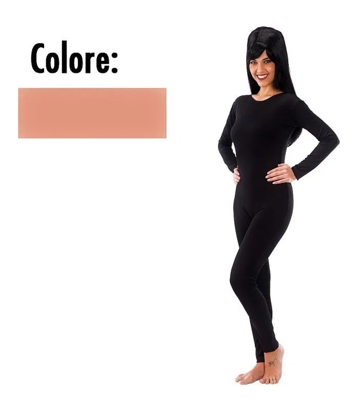 Tuta lycra donna color carne tg.S