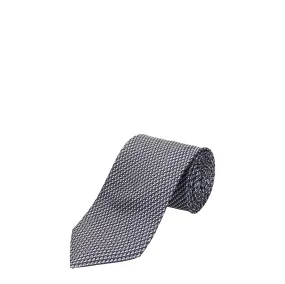 Zegna Cravatte Uomo Seta Blu/Grigio